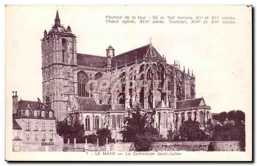 Le Mans - la Cathedrale Saint Julien - Ansichtskarte AK