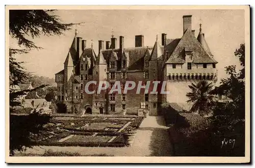 Chateau de Langeais XV siecle Facade sur les Jardins- Ansichtskarte AK