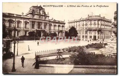 Cartes postales Montpellier Hotel des Postes et la prefecture