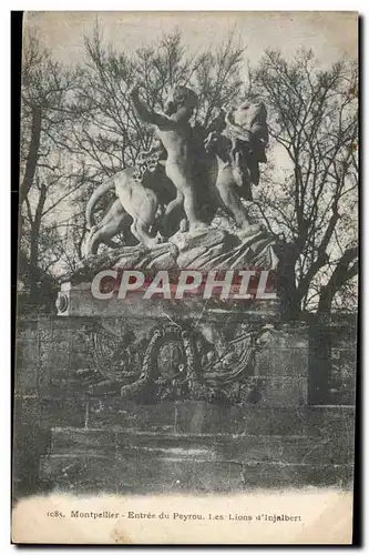 Cartes postales Montpellier Entree du Peyrou Les lions d'Injalbert