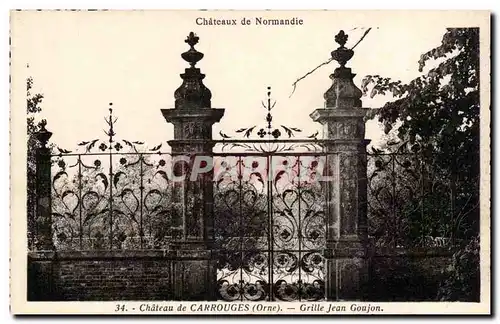 Cartes postales Chateau de Carrouges GRille Jean Goujon