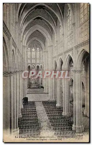 Cartes postales La chapelle Montligeon Interieur de l'eglise Grande nef