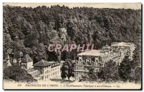 Cartes postales Bagnoles de l'Orne Etablissement thermal a vol d'oiseau