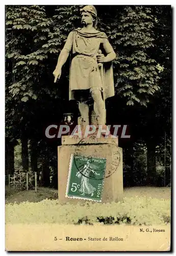 Cartes postales Rouen Statue de Rollon