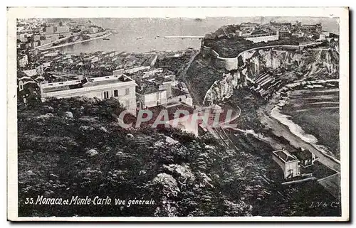 Cartes postales Monaco et Monte Carlo Vue generale