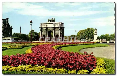 Paris 1 Jardin et arc de Triomphe du Carroussel - Ansichtskarte AK