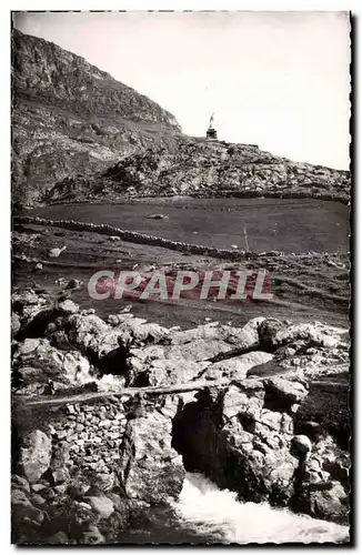 Gavarnie - Passerelle sur le gave de Holle et Notre Dame des Neiges Alt 1500 Ansichtskarte AK