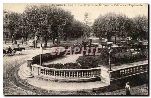 Montpellier - Square de la Gare de Palavas et Esplande - Cartes postales