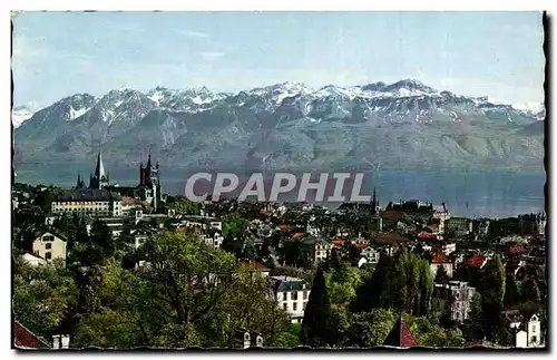 Lausanne - Vue Generale et les Alpes de Savoie - Cartes postales