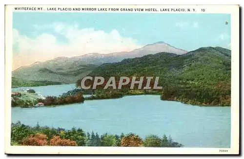 Etats Unis Cartes postales Whiteface Mt Lake placid and mirror lake from vie Hotel Lake Placid