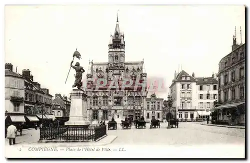 Compiegne Cartes postales Place de l&#39hotel de ville