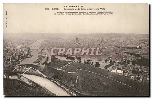 Rouen Cartes postales Panorama de la Seine a travers la ville