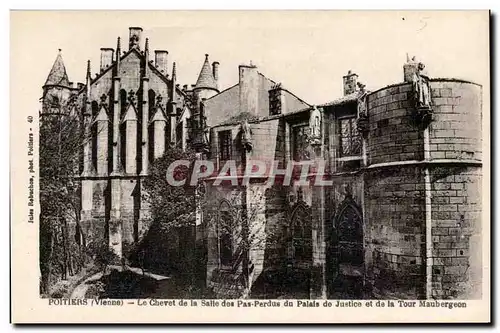 Poitiers Cartes postales Le chevet de la salle des pas Perdus du palais de justice et dela tour Maubergeon