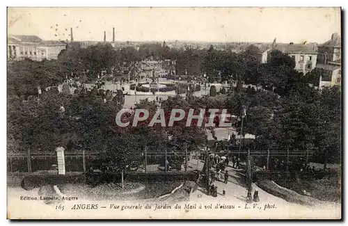 Angers Cartes postales Vue generale du jardin du Mail a vol d&#39oiseau