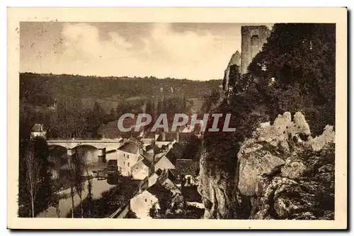 Angles sur l&#39anglin Cartes postales Le chateau feodal et l&#39anglin