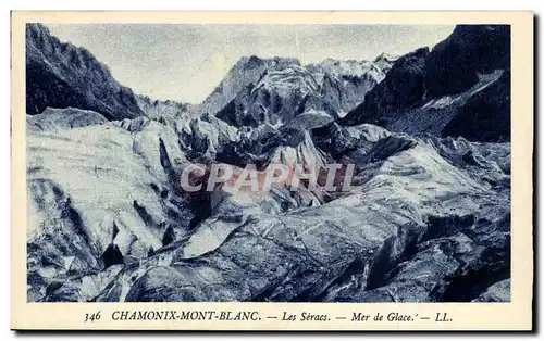 Chamonix Mont Blanc Ansichtskarte AK Les Seracs Mer de glace