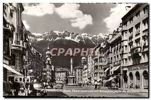 Autriche Austria Innsbruck Ansichtskarte AK Maria Theresienstrasse mit Annasaulegegen Nordkette