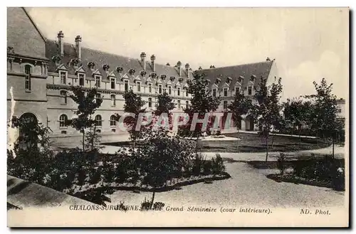 chalons sur Marne Ansichtskarte AK Grand seminaire (cour interieure)