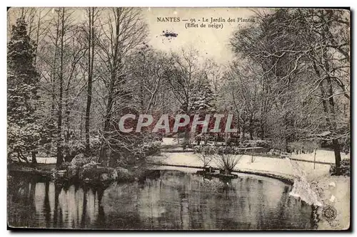 Nantes Ansichtskarte AK Le jardin des plantes (effet de neige)