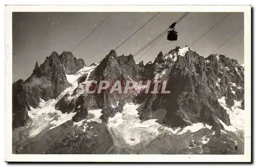 Cartes postales Teleferique de Plan Praz Brevent et les aiguilles