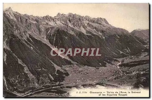 chamonix Cartes postales Vallee de l&#39arve le Brevent et les aiguilles rouges