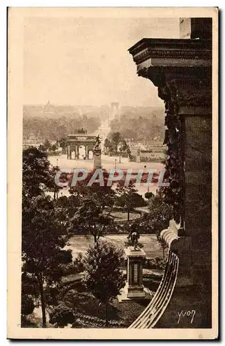 Paris Ansichtskarte AK Perspective sur le jardin des Tuileries et l&#39arc de triomphe