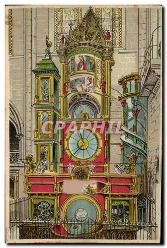 CARTE A SYSTEME Cartes postales Strasbourh Horloge astronomique RaRe