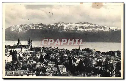 Suisse Lausanne Cartes postales Vue generale et les Alpes