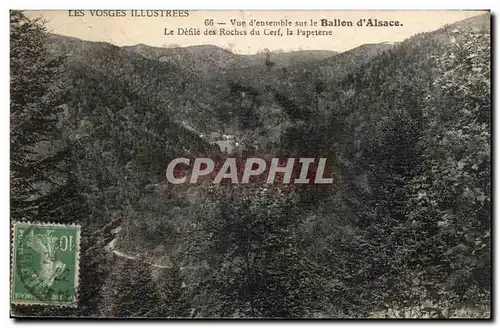 Vosges Cartes postales Vue d'ensemble sur le Ballon d'Alsace Le defile des roches du cerf la papeterie