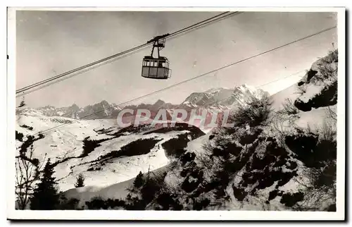 Megeve Station hivernale Ansichtskarte AK