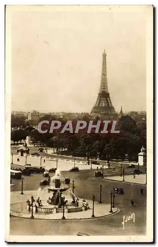 Paris Ansichtskarte AK La place de la Concorde et la Tour Eiffel