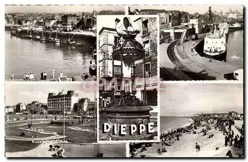 dieppe Cartes postales moderne Le pollet Vue de la plage La gare maritime Le golf miniature