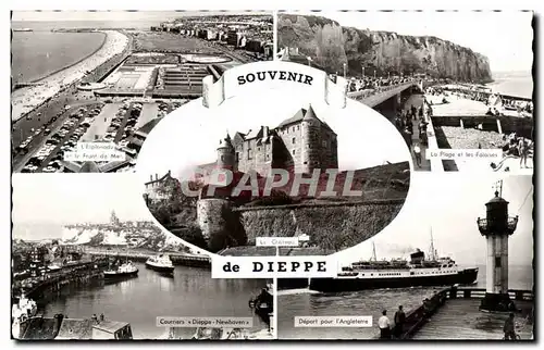dieppe Moderne Karte Souvenir Depart pour l&#39Angleterre