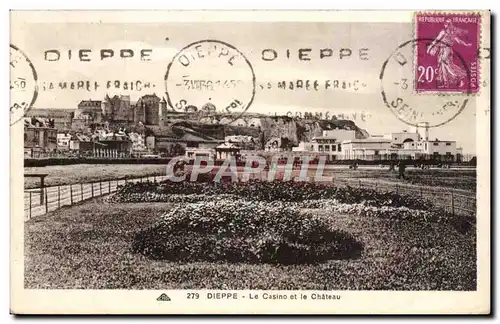 Dieppe Cartes postales Le casino et le chateau