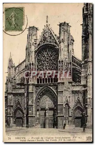 Dieppe Cartes postales portail de l&#39eglise Saint Jacques