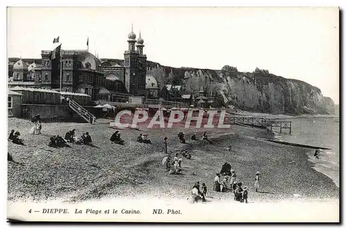 Dieppe Cartes postales La plage et le casino