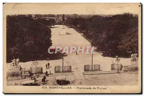 Montpellier Cartes postales Promenade du Peyrou