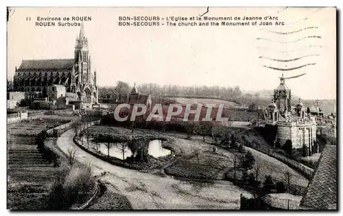 Bon Secours Cartes postales l&#39eglise Notre DAme et le monument jeanne d&#39arc