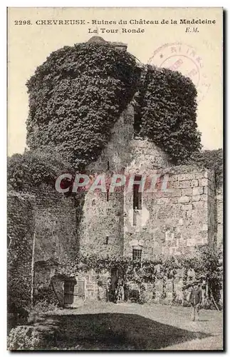 Chevreuse Ansichtskarte AK Ruines du chateau de la Madeleine La tour Ronde