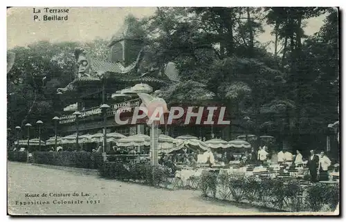 La Terrasse P Beillard Cartes postales Route de ceinture du lac Exposition coloniale 1931