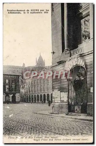 Reims Cartes postales Bombardement par les allemands le 18 septembre 1914