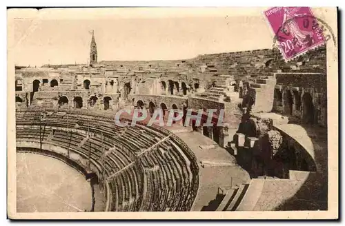 Nimes Cartes postales Les arenes Vue interieure