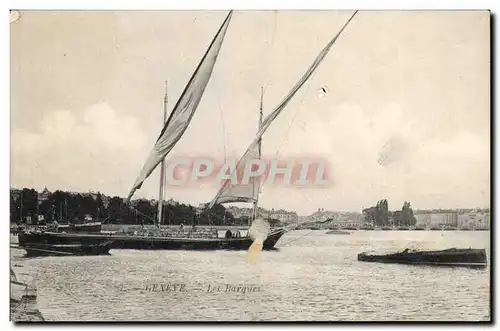 Suisse Cartes postales Geneve Les barques