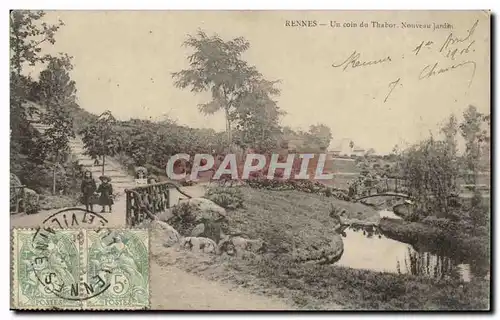 Rennes Cartes postales Un coin du Thabor nouveau ajrdin