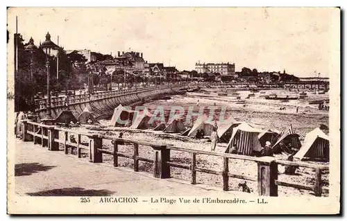 Arcachon Cartes postales La plage vue de l'embarcadere