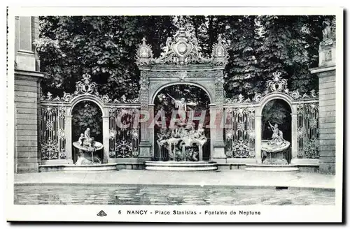 Nancy Ansichtskarte AK Place Stanislas Fontaine de Neptune