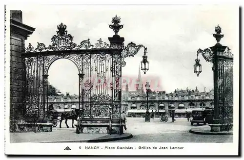 Nancy Cartes postales Place Stanislas Grilles de Jean Lamour