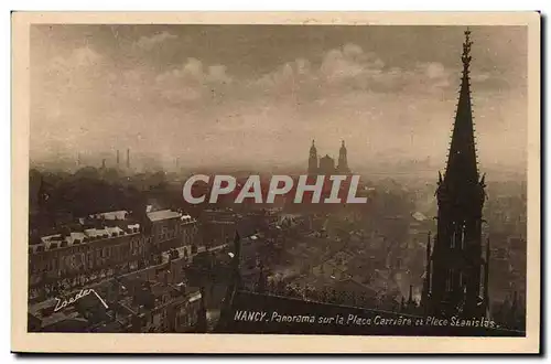 Nancy Cartes postales Panorama sur la place Carriere et Place Stanislas