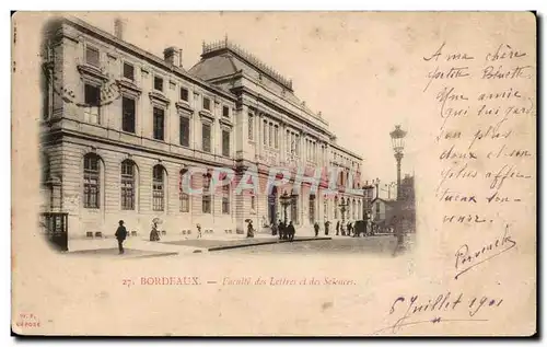 Bordeaux Ansichtskarte AK Faculte des lettres et des sciences