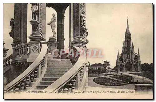 Bonsecours Cartes postales Le monument de Jeanne d&#39arc Notre DAme